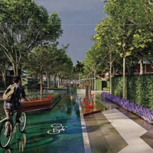 kpt Magnolia lingkungan jalur sepeda 1